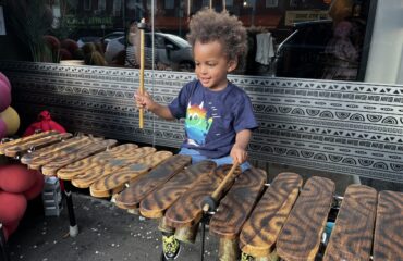 Juan on marimba